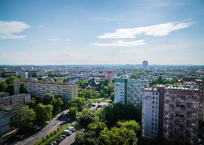 Hanza Tower 14th Floor Cityview, Balcony, Sauna, Pool, Jacuzzi Apartman Szczecin