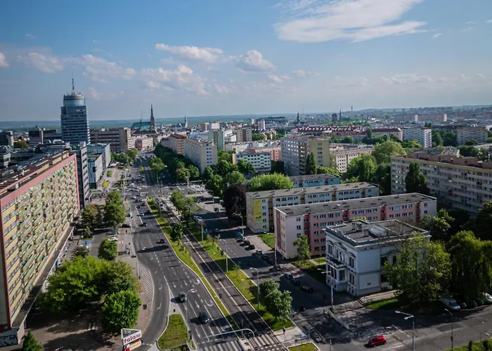 Apartman Hanza Tower 14th Floor Cityview, Balcony, Sauna, Pool, Jacuzzi Szczecin